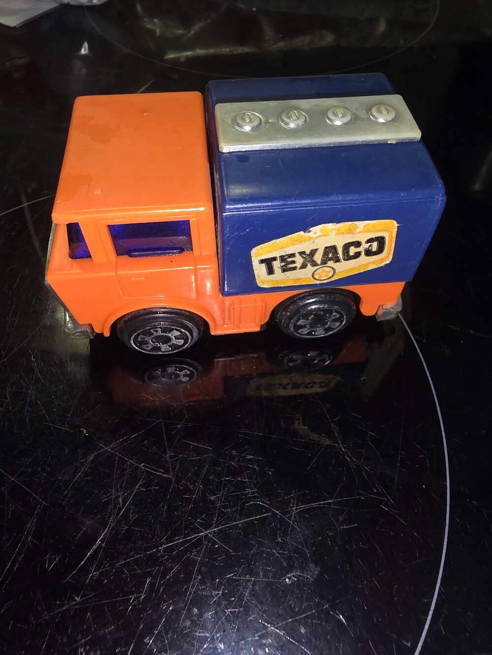 Vintage JIMSON HONG KONG PUSH 'N GO FUN VEHICLE TEXACO FRICTION TRUCK Auto car